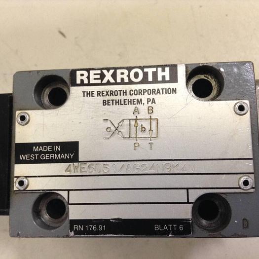 Used REXROTH Solenoid Valve 4WE6D51AG24N9K4V #84244