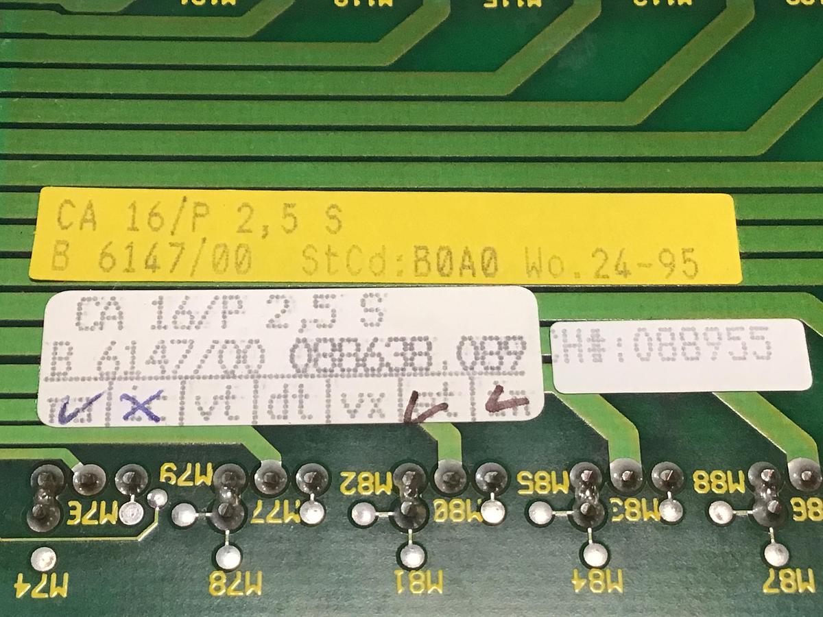 Used BACHMANN ELECTRONIC Circuit Board CA16/P2.5S E06149/00 002 USED