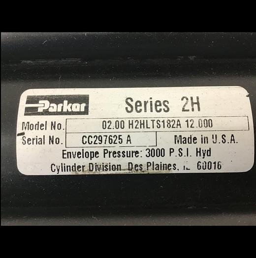 Used PARKER Injection Sled Cylinder 02.00 H2H-LTS182A 12.000 Used