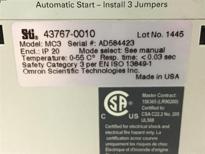 Used STI Mat Controller 43767-0010 #140165