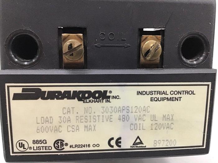 Used DURAKOOL Relay 3030APS120AC Used