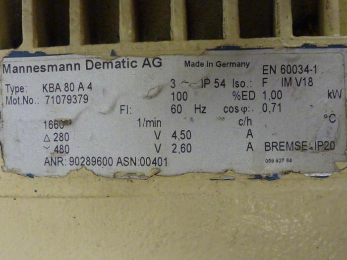 Used MANNESMANN DEMAG Microspeed Unit FG06 U1-H2-F2 Used