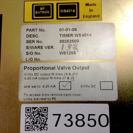 Used BF ENTRON Welding Control WS4014 #73850