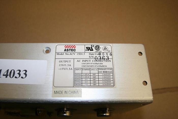 Used ASTEC AMERICA Power Supply ACV15D1.5 Used