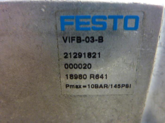 Used FESTO Control Block w/ Valves IFB8-03 #52695