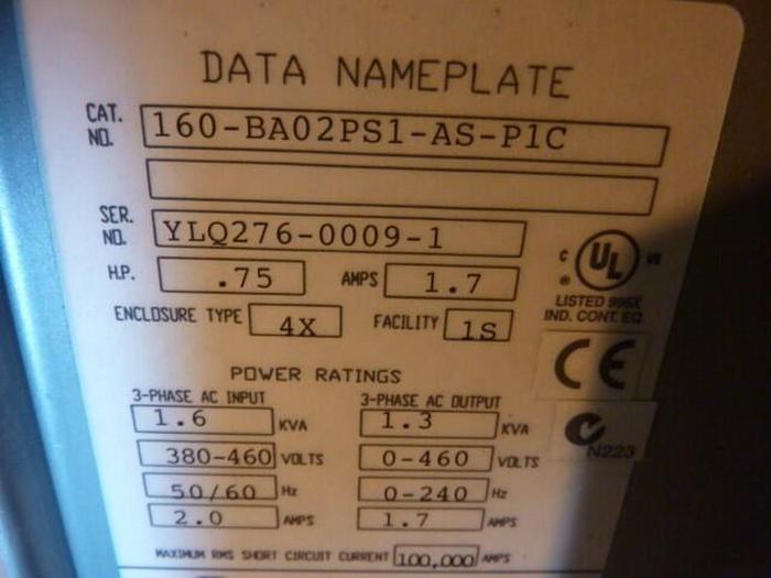 Used ALLEN BRADLEY AC Drive 160-BA02PS1-AS-P1C Used