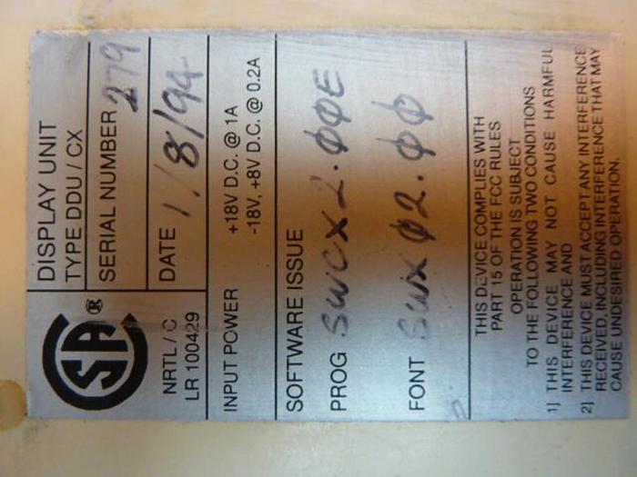 Used DEEMSTOP Operator Interface DDU/CX #22841