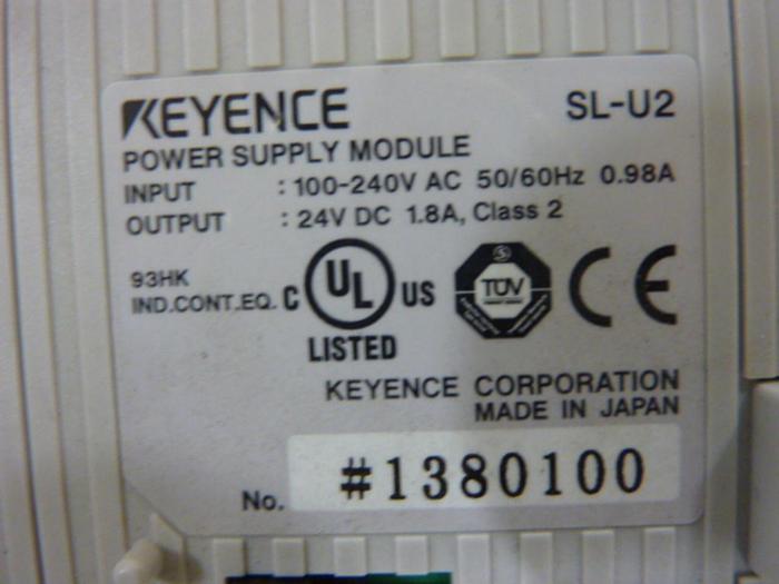 Used KEYENCE CORP Power Supply Module SL-U2 #52080