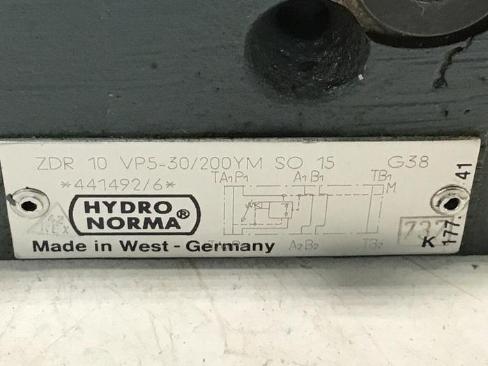 Used HYDRO NORMA Valve ZDR10VP530200YMS015 #116217