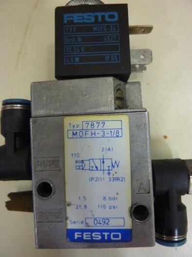 Used FESTO Solenoid Valve MOFH-3-1/8 #64763