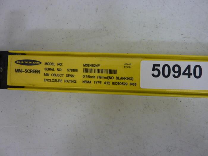 Used SICK OPTIC ELECTRONIC Light Curtain Transmitter MSE4824Y Used