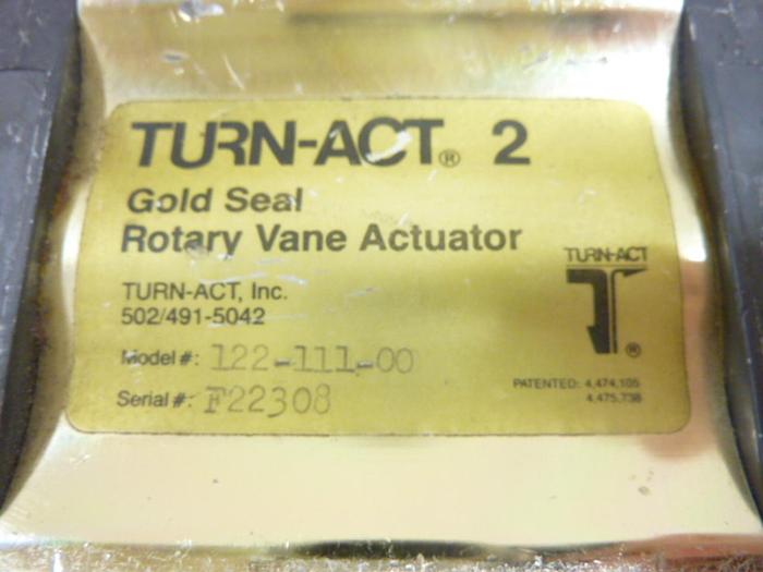 Used TURN ACT INC Rotary Vane Actuator 122-111-00 #44497