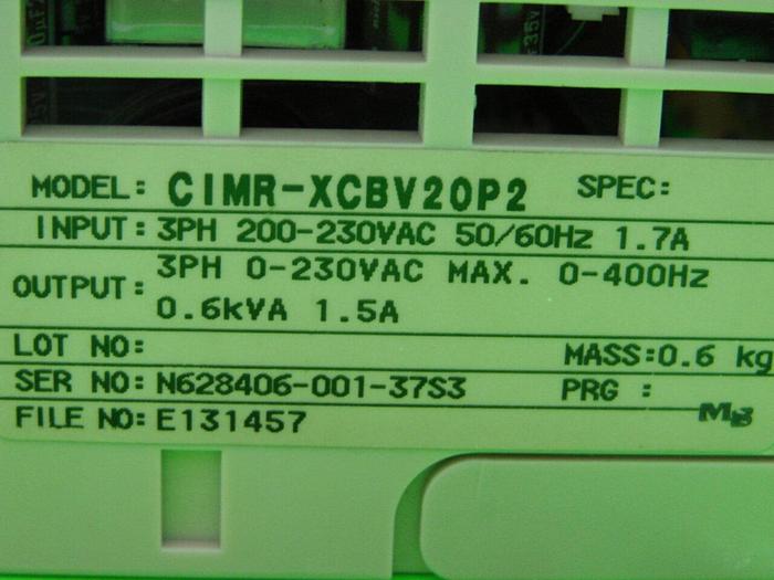 Used YASKAWA Variable Speed Drive CIMR-XCBV20P2 #8130
