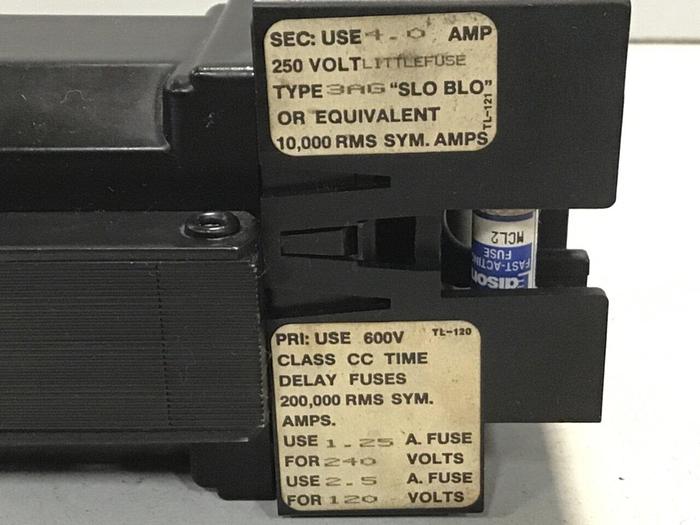 Used GENERAL SIGNAL .060 kVA Transformer Control E060E3PB #124976