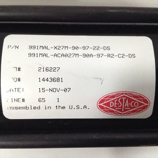 Used DESTACO Pneumatic Hold Down Clamp 99MAL-X27M-90-97-22-DS #90042