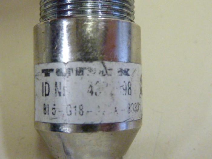 Used TURCK ELEKTRONIK Proximity Sensor BI5-G18-AZ3X-B3331 #64944