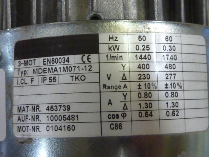 Used REXROTH Motor MDEMA1M071-12 USED