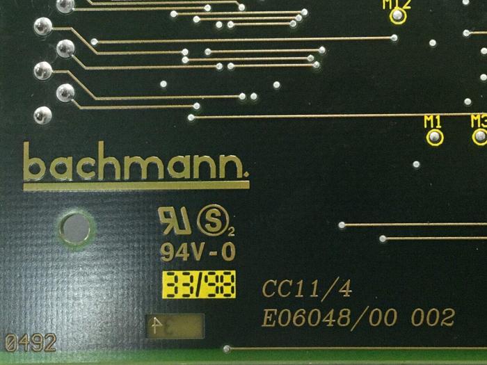 Used BACHMANN Circuit Board CC11/4 E06048/00 002 #103089