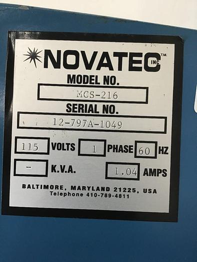 Used NOVATEC 16 Station Conveying Control System MCS-216 A #124925
