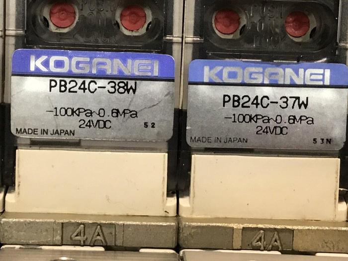 Used KOGANEI Manifold w/ Valves PBM7P-3W #120990