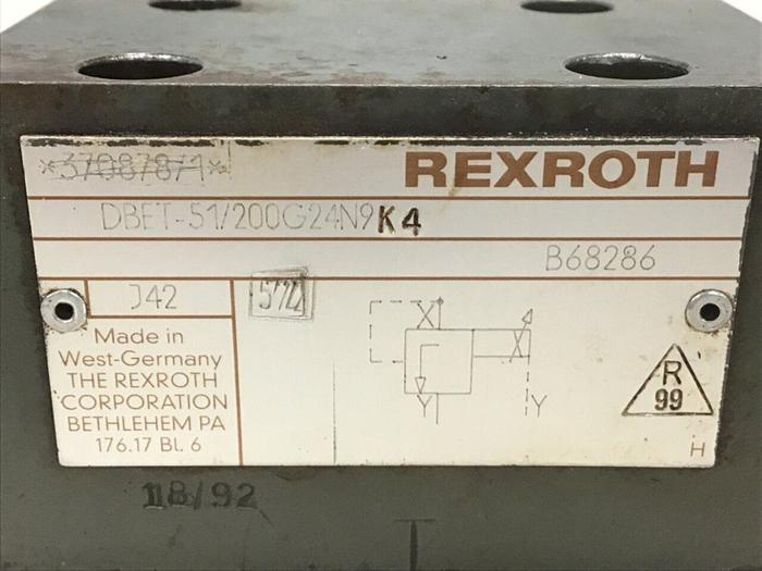 Used REXROTH Valve DBET-51/200G24N9K4 #137376