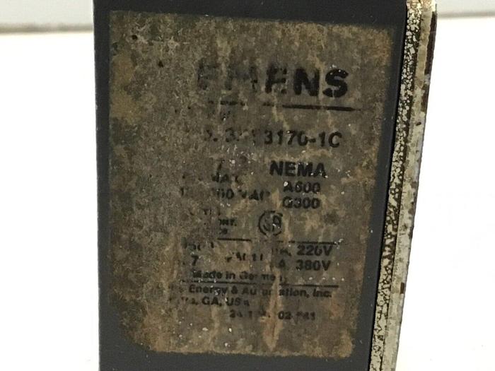 Used SIEMENS Limit Switch 3SE3 170-1C #121129