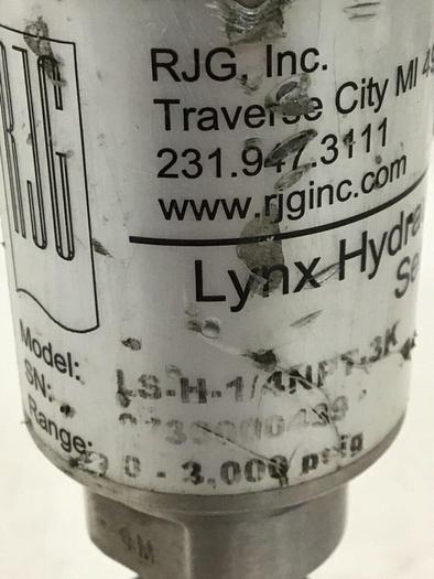 Used RJG INC. Pressure Sensor LS-H-1/4NPT-3K #111936