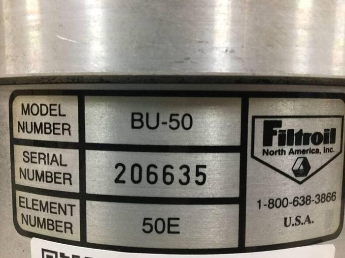 Used FILTROIL Filter Cartridge BU-50 #91440