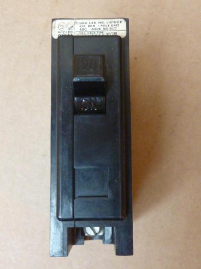 Used WESTINGHOUSE 20 Amp Circuit Breaker HQP120 #31373