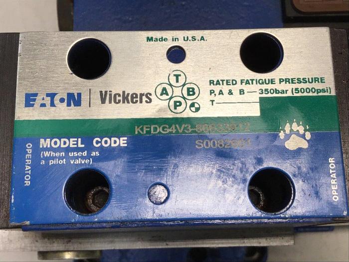 Used VICKERS Servo Valve Stack KFDG5V726200NXVMU1H112EN30 Used