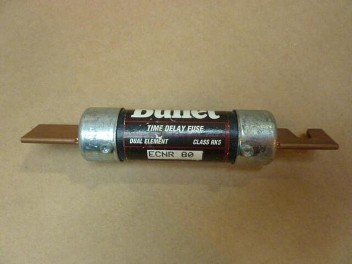 Used BULLET 80 Amp Fuse ECNR-80 #31266