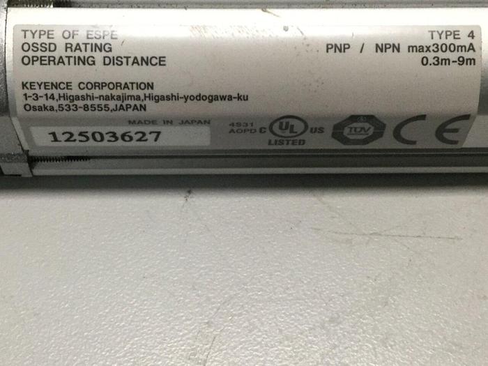 Used KEYENCE CORP Light Curtain Transmitter SL-C20H-T #107030