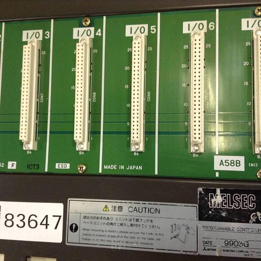 Used MITSUBISHI 8 Slot Base Rack A58B #83647