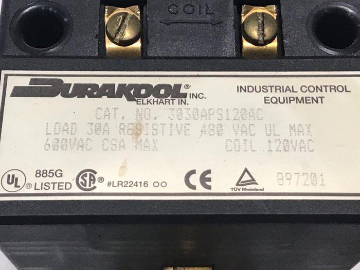 Used DURAKOOL Relay 3030APS120AC Used