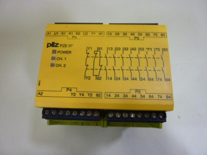 Used PILZ Expander Module PZE9P24VACDC8N/O1N/C #61931