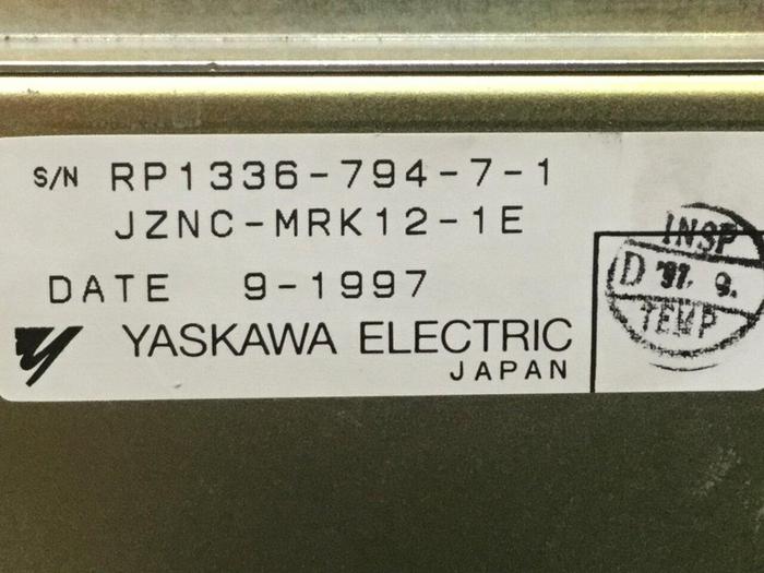 Used YASKAWA Motoman Robot Card Rack JZNC-MRK12-1E #76660