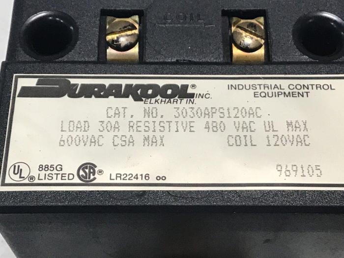 Used DURAKOOL Relay 3030APS120AC Used
