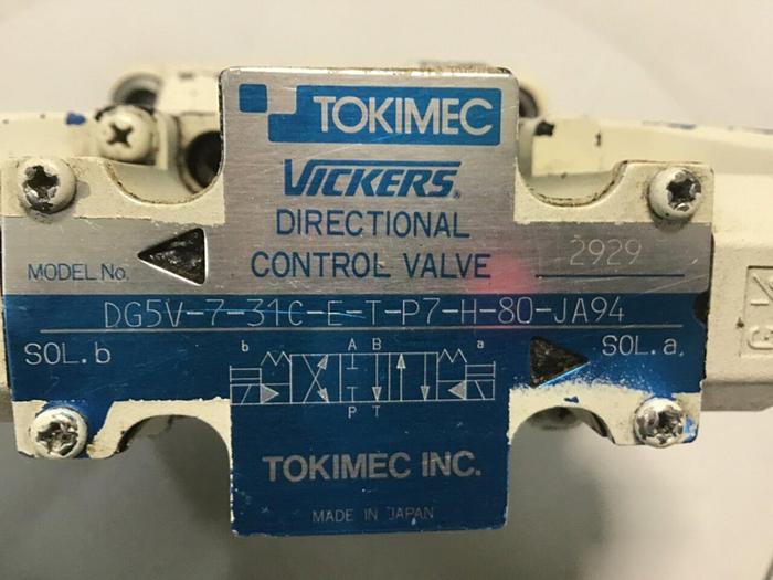 Used TOKIMEC Valve DG5V-7-31C-E-T-P7-H-80-JA94 #142139