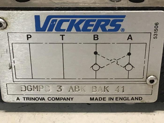 Used VICKERS Pilot Operated Check Valve DGMPC3ABKBAK41 #129669