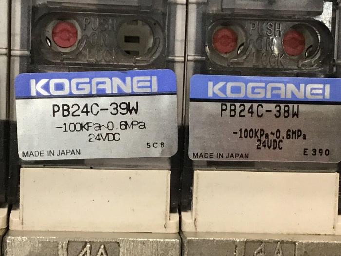 Used KOGANEI Manifold w/ Valves PBM6P-9W #120959