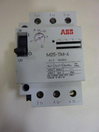 Used ABB Manual Starter M25-TM-4 #63482