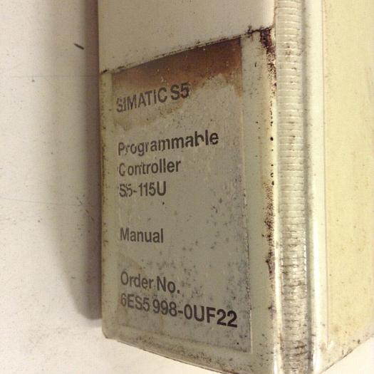 Used SIEMENS Simatic S5 Manual 6ES5 998-0UF22 #70731