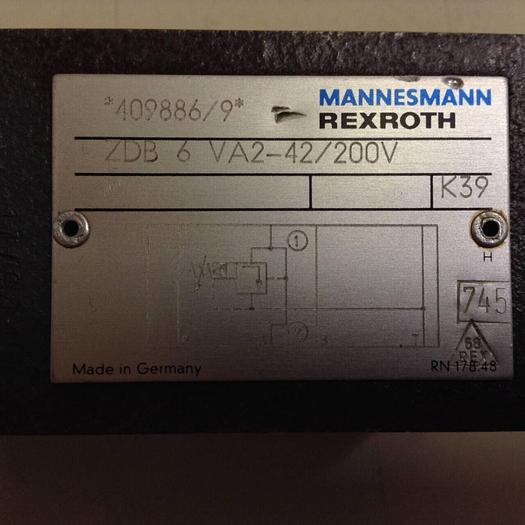 Used MANNESMANN REXROTH Valve ZDB 6 VA2-42/200V #87589