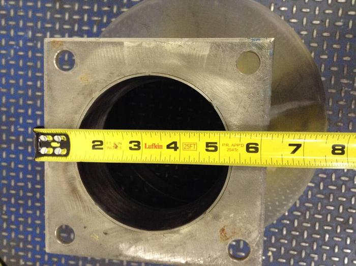 Used METAL FABRICATOR Stainless Steel Hopper w/ Clamping Band HOPPER843 #74843