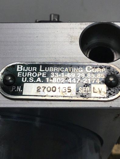 Used BIJUR Lubricating System 2700135 #138185