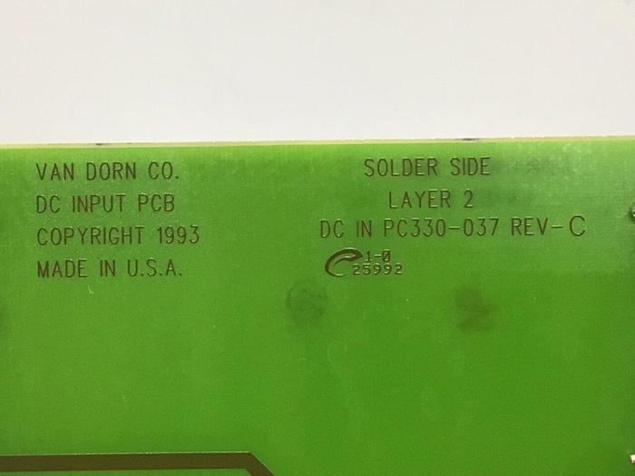 Used VAN DORN DC Input Board 330037 PC330-037 Used