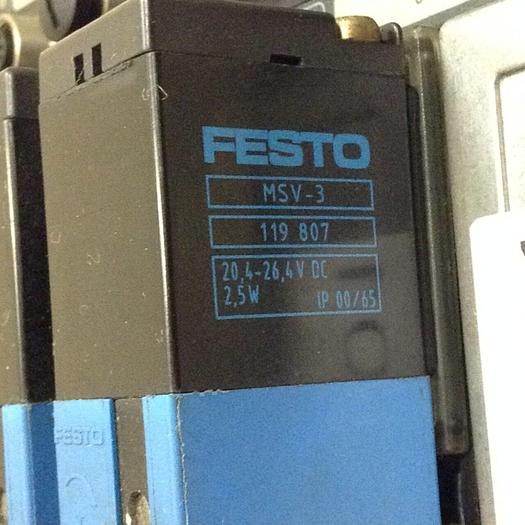 Used FESTO Manifold w/ Valves IIFB-02-1/4-8 Used
