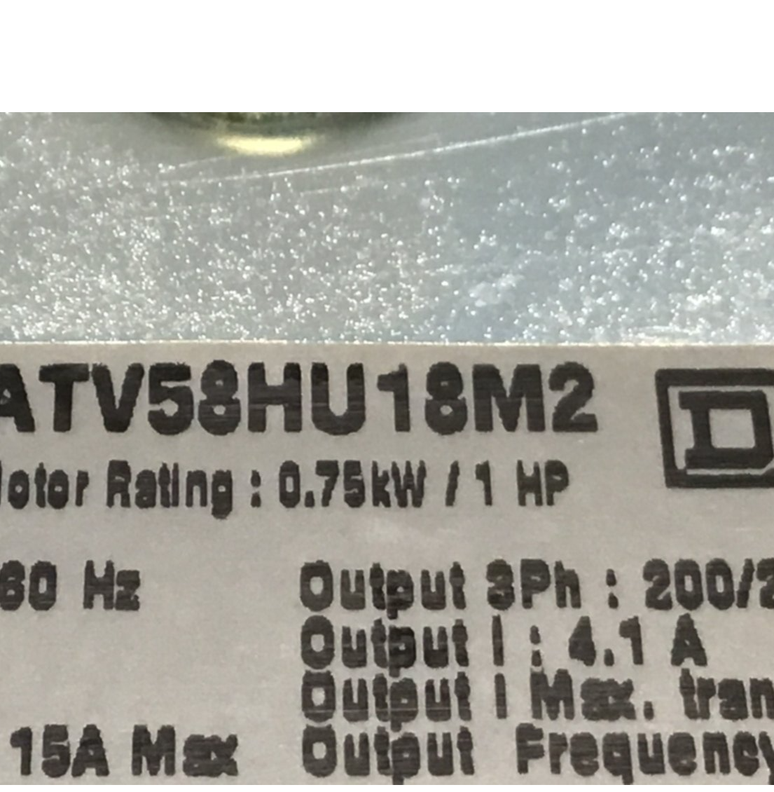 Used TELEMECANIQUE Variable Speed Drive ATV58HU18M2 USED
