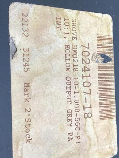 Used GROVE GEAR Gearbox HM0218-1 #133741