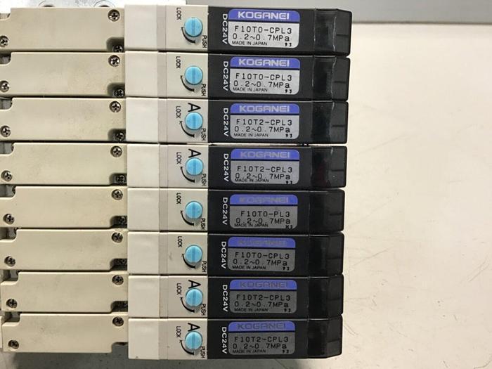 Used KOGANEI Manifold w/ Valves F10M8AJ #120931